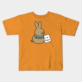 Bunny Rabbit has a Meme sign for Karen Kids T-Shirt